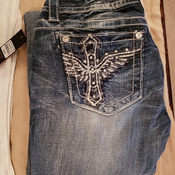 ●SOLD ON MERC● Miss Me Jeans boot cut- 34 inseam - Picture 11 of 14